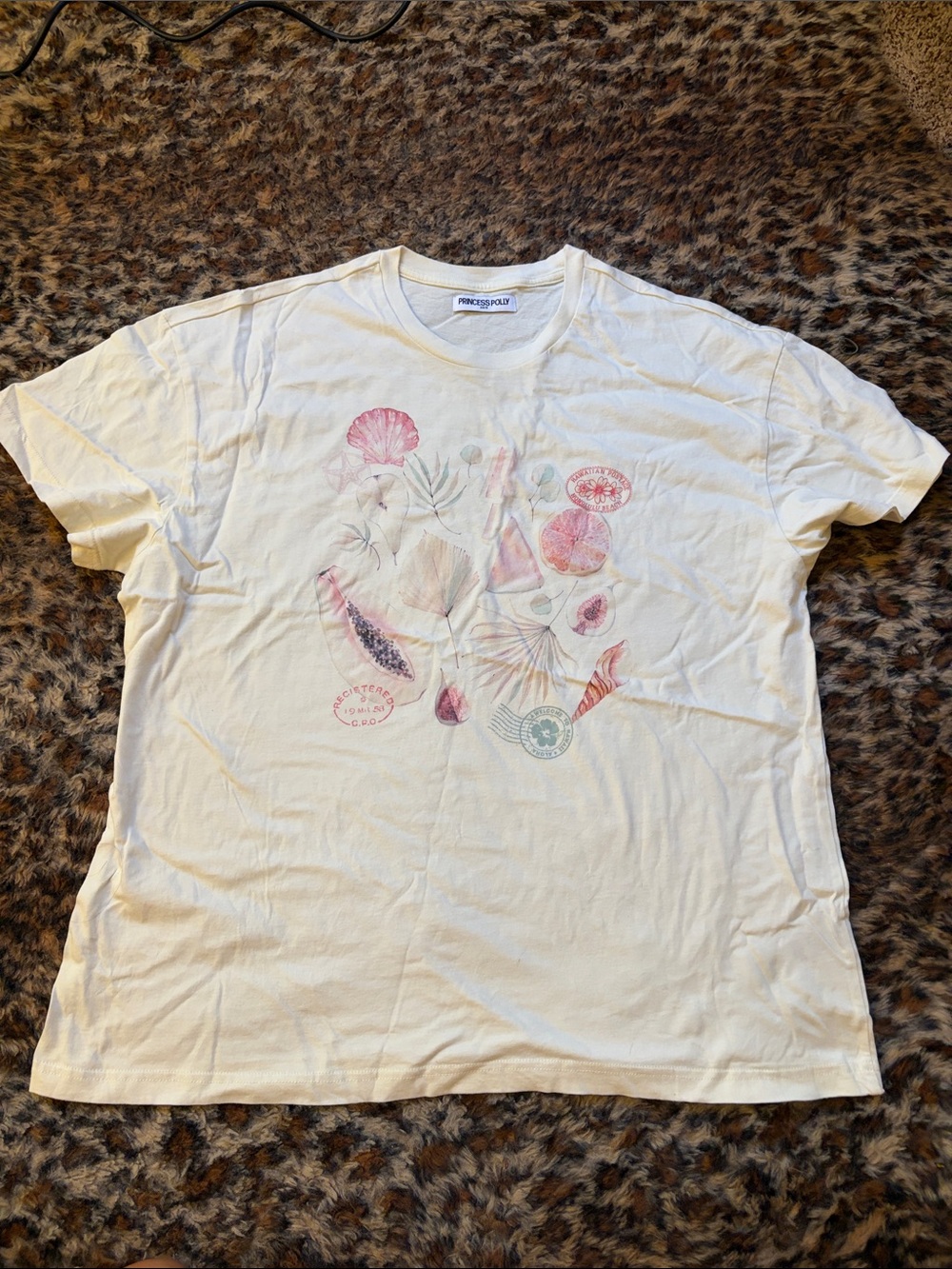 Princess Polly Seashell Oversized t-shirt
